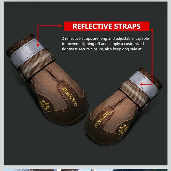 QUMY Dog Shoes Boots & Paw Protectors Size 3 598-lb - Picture 5 of 6